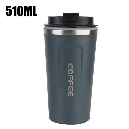 Coffee Mug Leak_Proof Travel Thermo Cup 380/510ML Double Stainless Steel Thermo Cafe Car Thermos Mug for Tea Water Coffee